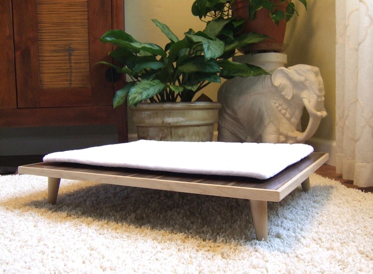 mid century modern cat platform bed